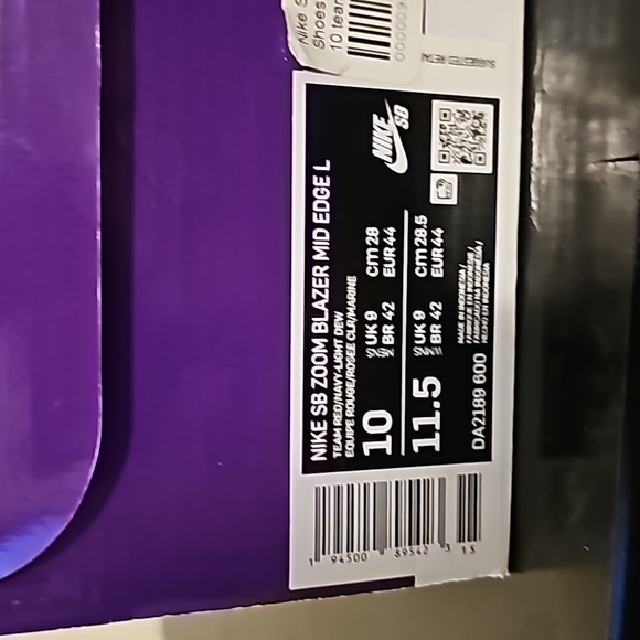 EXCELLENT USED CONDITION NIKE SB ZOOM BLAZER MID EDGE L, SIZE 10. - Picture 4 of 17